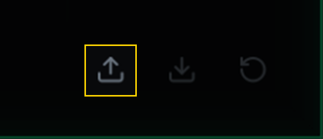 The Export button on the right of the bottom bar, outlined